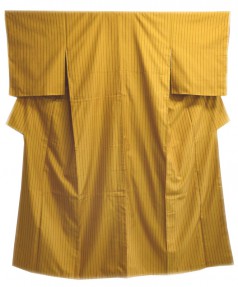 本場黄八丈 市松綾織り 縦縞文様 | 神戸のリサイクル着物,アンティーク